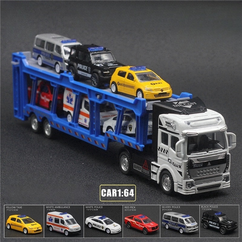 Model Kit Cars - An alloy double-layer transportation vehicle comes