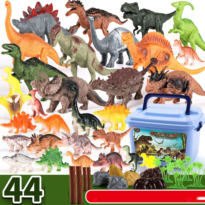 Model Kit Jurassic Park - 44Pcs Jurassic Dinosaurs Set Simulation Tyrannosaurus