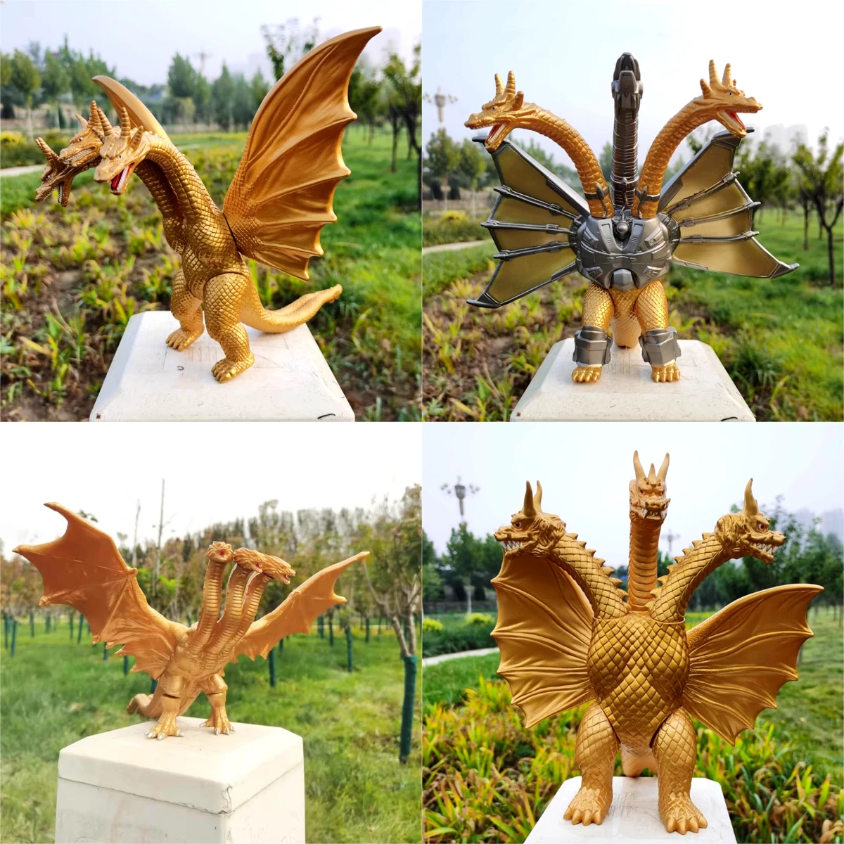 Model Kit Vs Action Figure - Large size three headed dragon King
