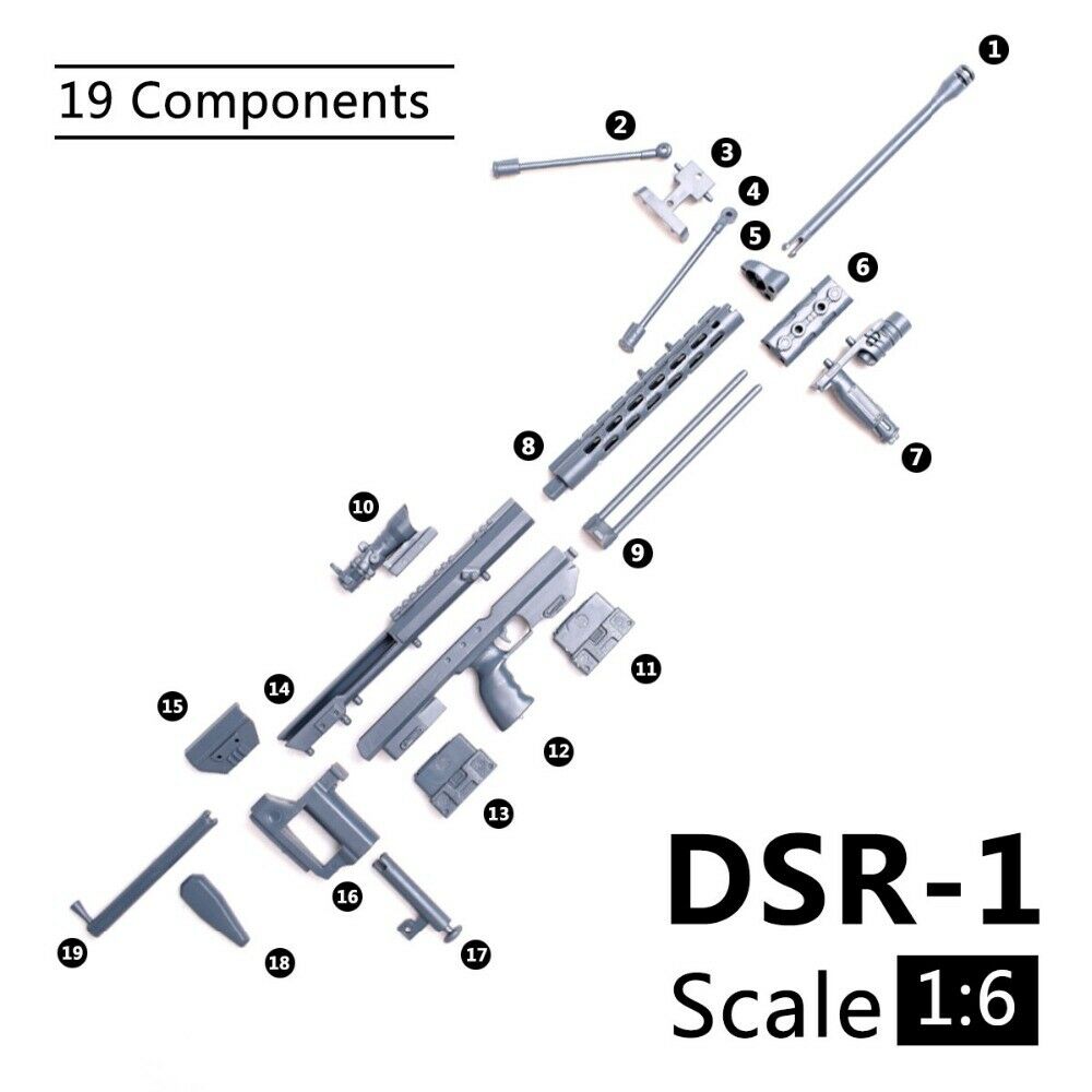 1/6 Scale DSR1 Rifle Gun Model - Model Kit Weapons review and price