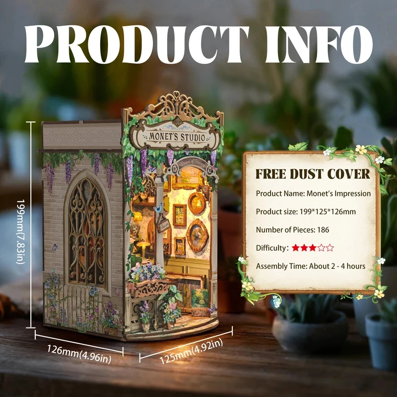 Wooden Monet's Studio Book Noo - Model Kit Studio review and price