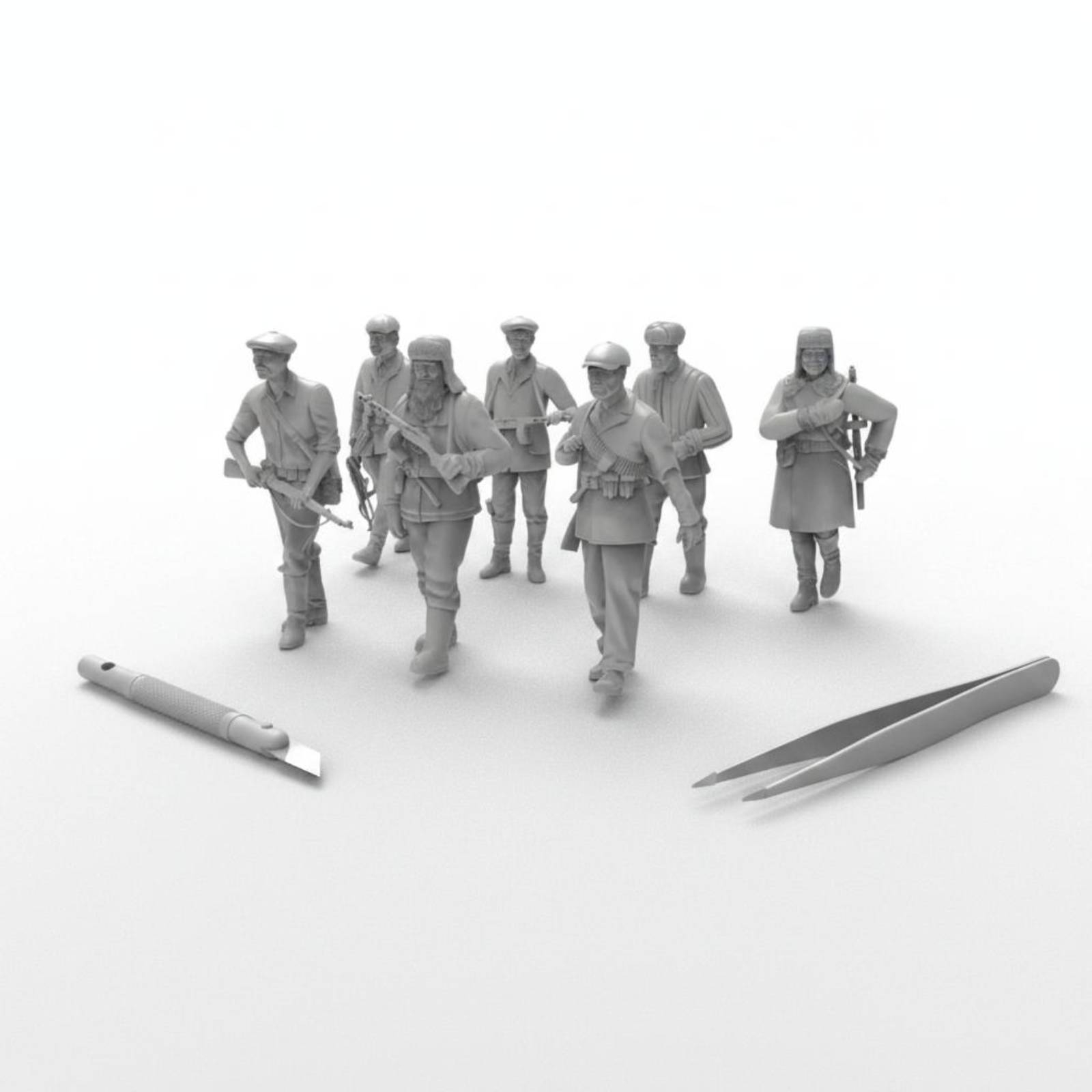 7 Pieces World War II Soldier  - Model Kit Figures review and price