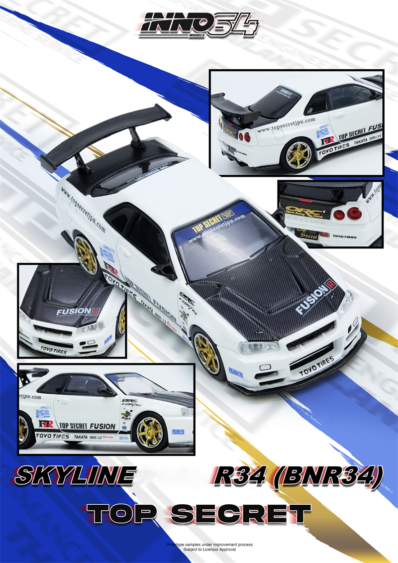 INNO 1:64 R35 WIDEBODY AORUS X - Model Kit R34 review and price