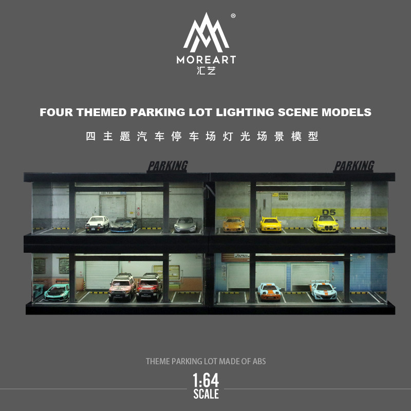 1:64 Four-theme Car Parking Lo - Model Kit Cars review and price