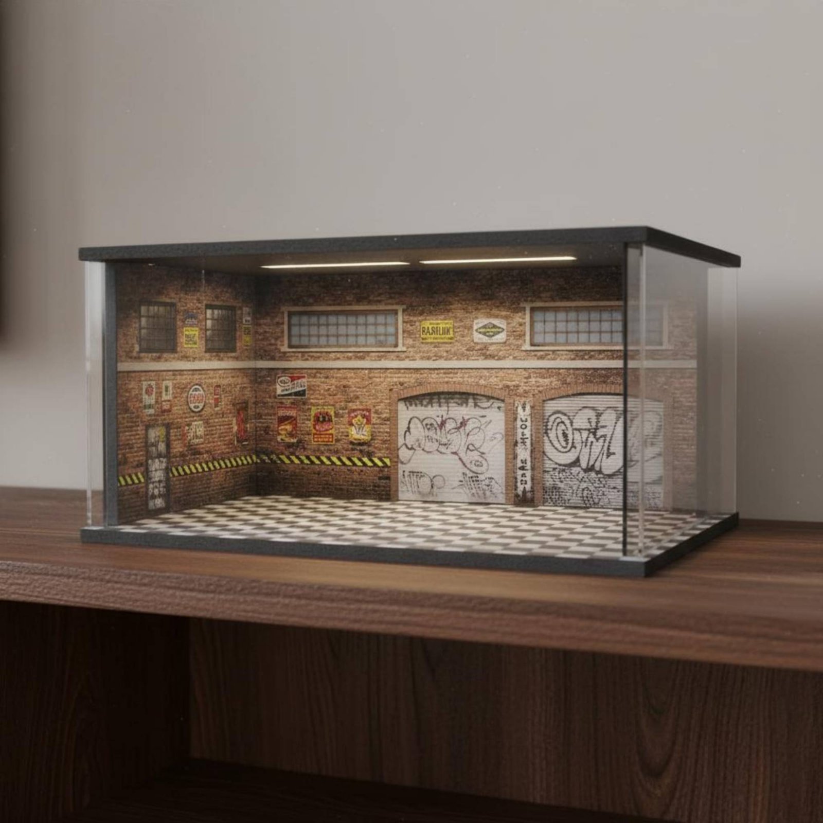 Lighted Car Repair Shop Model  - Model Kit Cars review and price